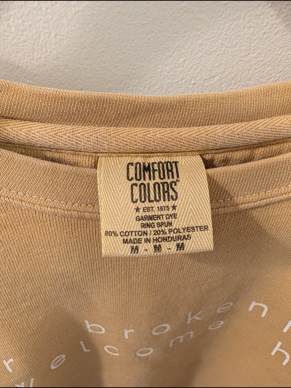 Your Brokenness Is Welcome Here Crewneck Sweatshirt - Mustard - Picture 3 of 3